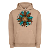 Pigment Burro gemstone cowhide leopard turquoise sunflower Urban Hoodie - Artiststas