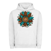 Pigment Lunar Rock gemstone cowhide leopard turquoise sunflower Urban Hoodie - Artiststas