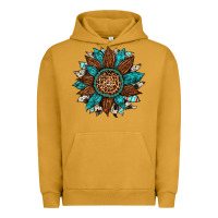 Pigment Peanut Butter gemstone cowhide leopard turquoise sunflower Urban Hoodie - Artiststas
