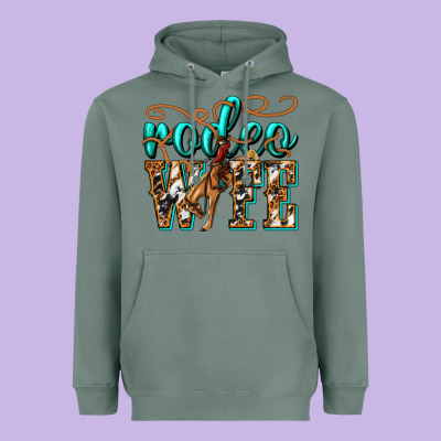 Rodeo Wife Western Heavyweight Hoodie Designed By Texasbilliewilder
