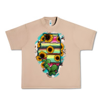 Burro Illinois Map Sunflower Cactus Serape Urban Heavy Tee - RanaPortraitStore