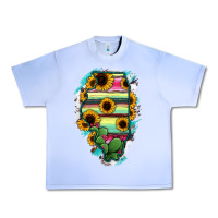 Grape Ice Illinois Map Sunflower Cactus Serape Urban Heavy Tee - RanaPortraitStore