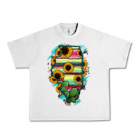 Lunar Rock Illinois Map Sunflower Cactus Serape Urban Heavy Tee - RanaPortraitStore