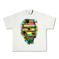 Pistachio Illinois Map Sunflower Cactus Serape Urban Heavy Tee - RanaPortraitStore