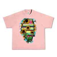 Salmon Illinois Map Sunflower Cactus Serape Urban Heavy Tee - RanaPortraitStore