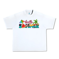 White hello summer Urban Heavy Tee - Artiststas