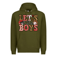 Army Green let's do this boys baseball Premium Hoodie - Jasminsmagicworld