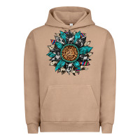 Pigment Burro cowhide leopard serape gemstone  sunflower Urban Hoodie - Artiststas