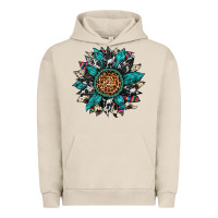 Pigment French Oak cowhide leopard serape gemstone  sunflower Urban Hoodie - Artiststas