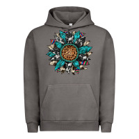 Pigment Tornado cowhide leopard serape gemstone  sunflower Urban Hoodie - Artiststas