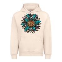 Sandshell cowhide leopard serape gemstone  sunflower Urban Hoodie - Artiststas
