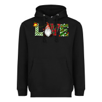 Black Christmas Love Gnome Heavyweight Hoodie - RanaPortraitStore