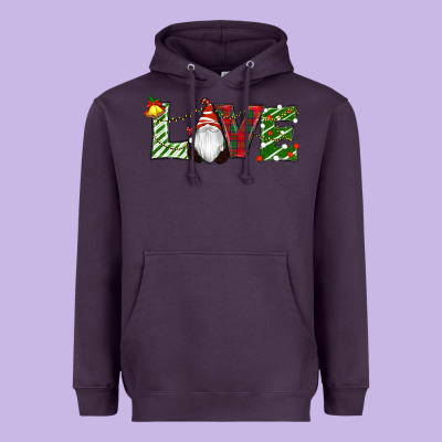 Heavyweight Hoodie Christmas Love Gnome