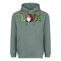 Sage Christmas Love Gnome Heavyweight Hoodie - RanaPortraitStore