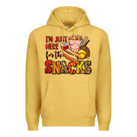 Antique Gold i'm just here for the snacks softball Premium Hoodie - Jasminsmagicworld