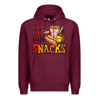 Burgundy i'm just here for the snacks softball Premium Hoodie - Jasminsmagicworld