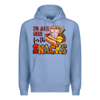 Colony Blue i'm just here for the snacks softball Premium Hoodie - Jasminsmagicworld