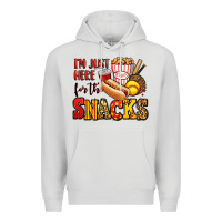 Dove Grey i'm just here for the snacks softball Premium Hoodie - Jasminsmagicworld