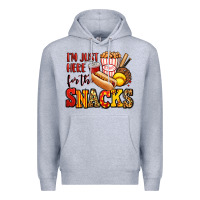 Heather Grey i'm just here for the snacks softball Premium Hoodie - Jasminsmagicworld