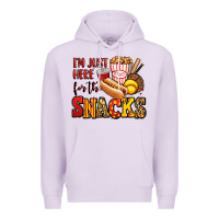 Lilac i'm just here for the snacks softball Premium Hoodie - Jasminsmagicworld