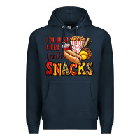 Navy i'm just here for the snacks softball Premium Hoodie - Jasminsmagicworld