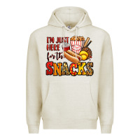 Oatmeal Heather i'm just here for the snacks softball Premium Hoodie - Jasminsmagicworld