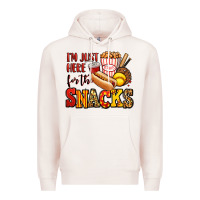 Pale Pink i'm just here for the snacks softball Premium Hoodie - Jasminsmagicworld