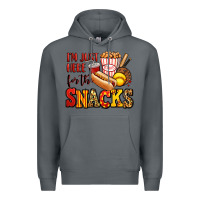 Rock i'm just here for the snacks softball Premium Hoodie - Jasminsmagicworld