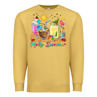 Antique Gold hello summer drinks Premium Sweatshirt - texasbilliewilder