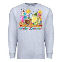 Heather Grey hello summer drinks Premium Sweatshirt - texasbilliewilder
