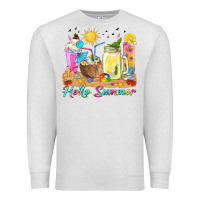 Oatmeal Heather hello summer drinks Premium Sweatshirt - texasbilliewilder
