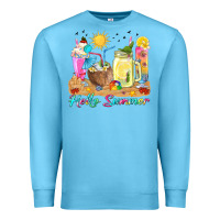 Ocean Blue hello summer drinks Premium Sweatshirt - texasbilliewilder