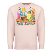 Pale Pink hello summer drinks Premium Sweatshirt - texasbilliewilder