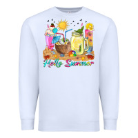 White hello summer drinks Premium Sweatshirt - texasbilliewilder