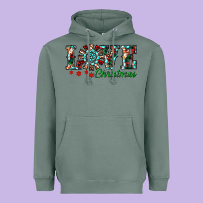 Heavyweight Hoodie Christmas Love Windmill
