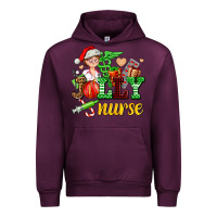 Mauve Wine jolly nurse with Christmas element Urban Hoodie - AdoDesignShop
