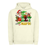Pigment Pistachio jolly nurse with Christmas element Urban Hoodie - AdoDesignShop