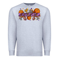 Heather Grey brother basketball Premium Sweatshirt - Zillion Design Studio