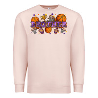 Pale Pink brother basketball Premium Sweatshirt - Zillion Design Studio