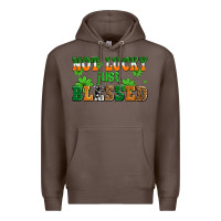 Coffee not lucky just blessed Premium Hoodie - AdoDesignShop