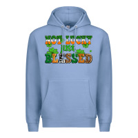 Colony Blue not lucky just blessed Premium Hoodie - AdoDesignShop