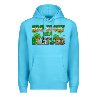 Ocean Blue not lucky just blessed Premium Hoodie - AdoDesignShop
