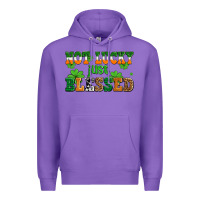 Purple not lucky just blessed Premium Hoodie - AdoDesignShop