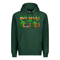 Sports Green not lucky just blessed Premium Hoodie - AdoDesignShop