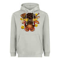 Moon Dust softball afro messy bun Heavyweight Hoodie - texasbilliewilder