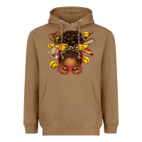 Toasted Coconut softball afro messy bun Heavyweight Hoodie - texasbilliewilder