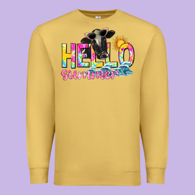 Hello Summer Premium Sweatshirt Designed By Texasbilliewilder