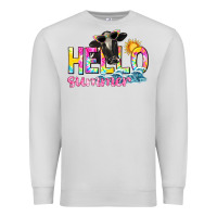 Dove Grey hello summer Premium Sweatshirt - texasbilliewilder