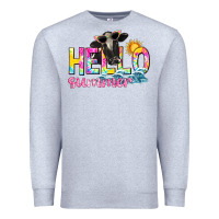 Heather Grey hello summer Premium Sweatshirt - texasbilliewilder