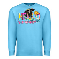 Ocean Blue hello summer Premium Sweatshirt - texasbilliewilder